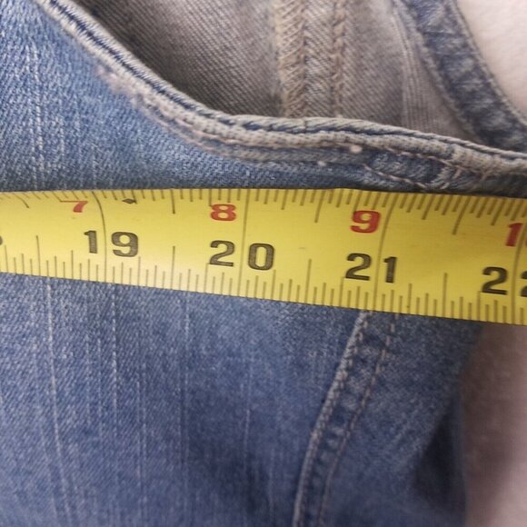 J.Jill Denim Trucker Vest Women L Cotton Blend Wash Blue Distress Pockets - Picture 13 of 13